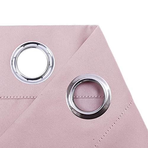  Window Treatment Valance - Thermal Insulated 42"W x 18"L (Pack of 2) Baby Pink