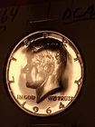1964-P KENNEDY SILVER 90% HALF DOLLAR. DCAM PROOF. +++++++++.