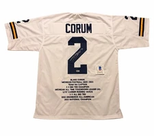 Blake Corum Signed Jersey Michigan Wolverines Autographed Auto Beckett 