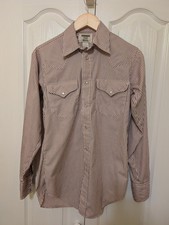 Vintage Ruddock Bros Mens 14.5 33 Western Snap Shirt USA Made Striped