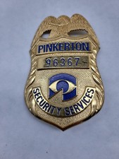 Pinkerton Security Services Vintage Numbered Badge