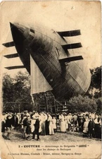 PC ZEPPELIN AVIATION DIRIGEABLE CONTÉ ATTERISSAGE COUTURE (a67303)