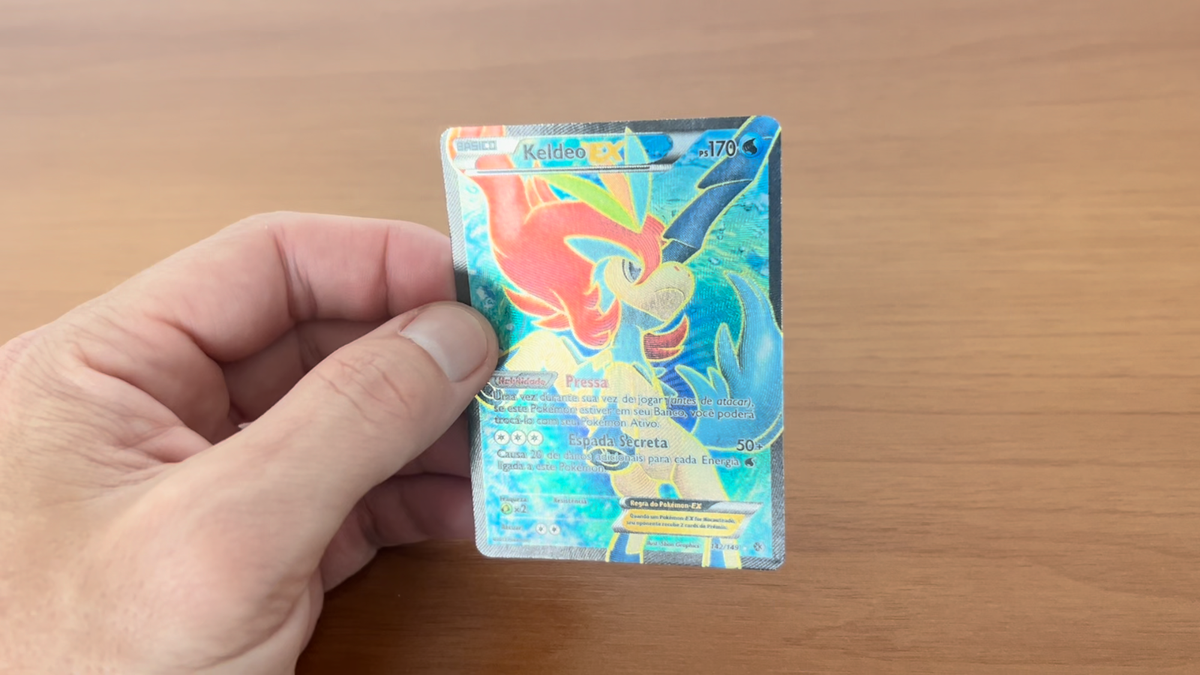 Keldeo EX 142/149 Boundaries Crossed Rare Brazilian Pokemon Card