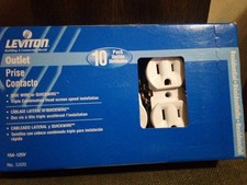 Leviton 20A 125 V Duplex Outlet White - 10 Pack