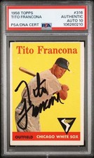 Tito Francona 1958 Topps #316 “Autograph