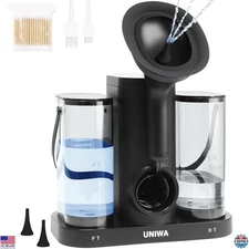 UNIWA Electric Ear Wax Cleaner - Safe Irrigation Kit, 4 Pressure Settings, USB-C
