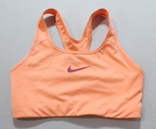 Nike Women's Solid Non-Padded Light Support Sports Bra WR4 Orange Medium