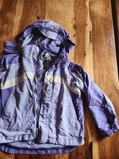 Girls 8 LLBEAN ski Jacket Outer Shell Only Purple Grey