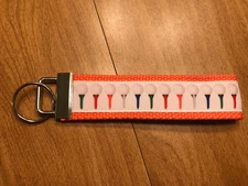 Tee Time Golf Keychain/ Wristlet/ Keyfob