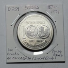 ERRORS 1974 Die Cracks on ELIZABETH & Double & Linked Beads One Dollar D259