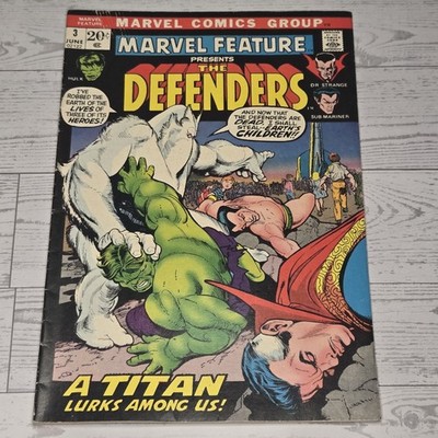 Marvel Feature #3 Marvel Comics June 1972 3rd App Of The Defenders FN 