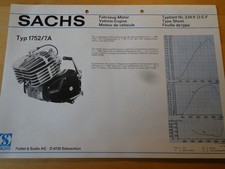TYPENBLATT  1976 SACHS Motor 1752 / 7A DATENBLATT Typblatt HERCULES GS MC