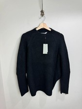 Image of Mint Velvet Black Zip Cuff Detail Jumper Large New With Tags