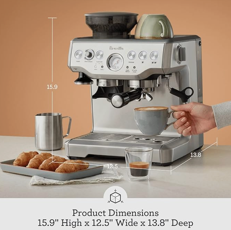 Breville BES878 Barista Pro Espresso Machine - Stainless Steel for