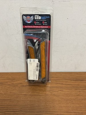 CUSTOM DYNAMICS 2040-2656 CD-FORK-SS6-AC LED Front Fork Lightz Amber/Chrome