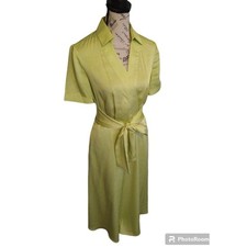 Tahari Arthur S. Levin  maxi dress sz 4 Green/yellow Boho Classic Feminine Artsy