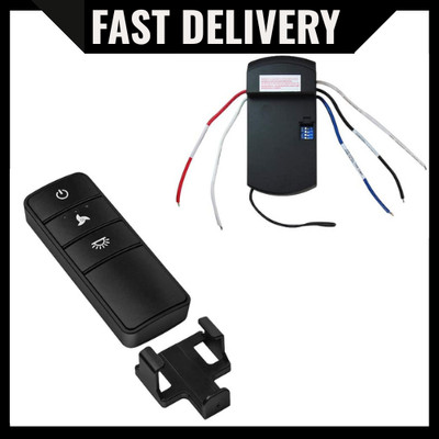 Universal 3-speed Damp Rated Ceiling Fan Remote Control with Dimming Black