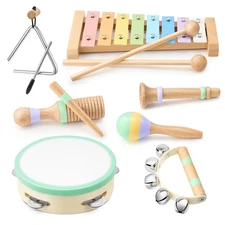 Eastar Kido Percussion Instruments Set Wooden Musical Montessori Educational Toy