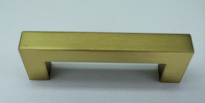 Brainerd 3in Square Pull Brushed Brass Cabinet Hardware New