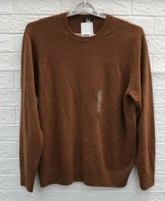 New UNIQLO Crew Neck Cashmere Sweater Brown Size L
