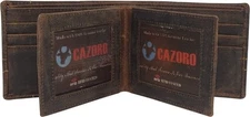 CAZORO Wallets For Men RFID Blocking Vintage Leather Large Bifold Double ID...