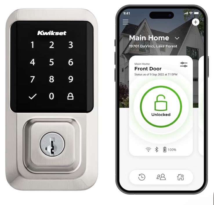 Kwikset Halo Wi-Fi Smart Lock with Keyless Entry and Geofence Auto-Unlock for Keyless Deadbolt Security