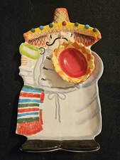 Certified Intl. Tracy Flickinger Mexican Chef Large Chips & Salsa Platter & Bowl