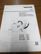 Wacker Bts930-8340 Spare Parts List