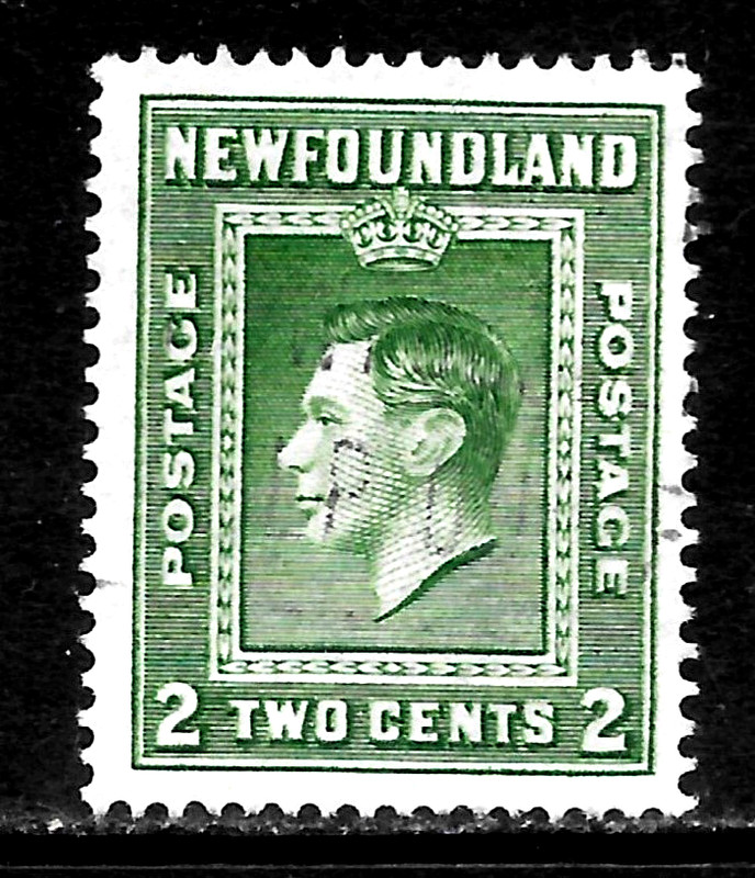 HICK GIRL-OLD  USED NEWFOUNDLAND SC#245  KING GEORGE VI        X3867