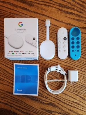 Google Chromecast with Google TV 4K UHD Media Streamer - Snow