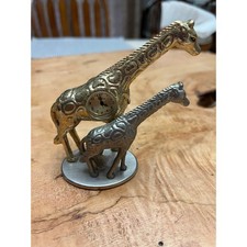 Elgin Miniature Collectable Desk Clock Giraffe Baby
