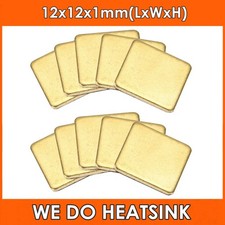 Copper Shim 12x12x1mm Flat IC Chip Heatsink With or Without Tape