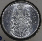 1964 CANADA BU SILVER FIFTY CENT COIN ~ ELIZABETH II