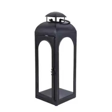 Better Homes & Gardens Metal Candle Holder Lantern Black  Medium Sleek Lines