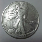1942  Walking Liberty 90% Silver US Half Dollar