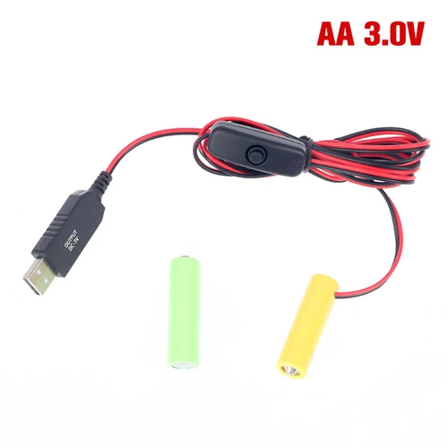 2PC AA/AAA 3V/4.5V/6V Battery Eliminator USB Power Supply Cable Replace UK - Bild 12 von 23
