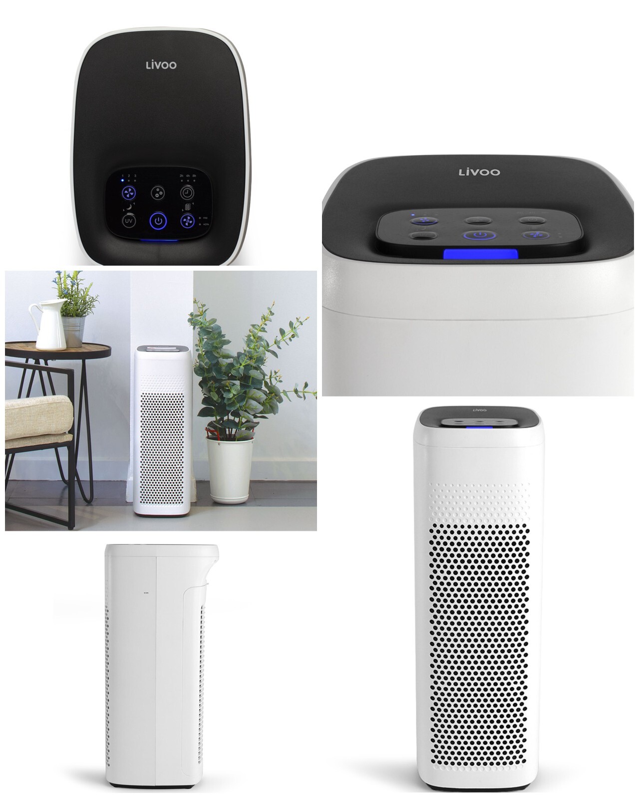Purificateur d'air anti-poussière 70W et anti-odeur pour maison et bureau de 20m²