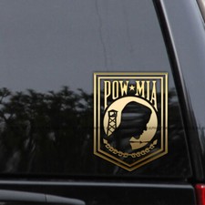 Pow Mia Military Vinyl Decal Army Marines American Flag Sticker