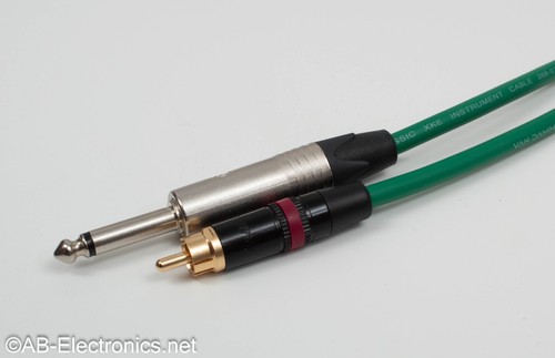 Neutrik TS Jack / Rean RCA Red Band with Vandamme Cable 10 colours - Picture 8 of 11
