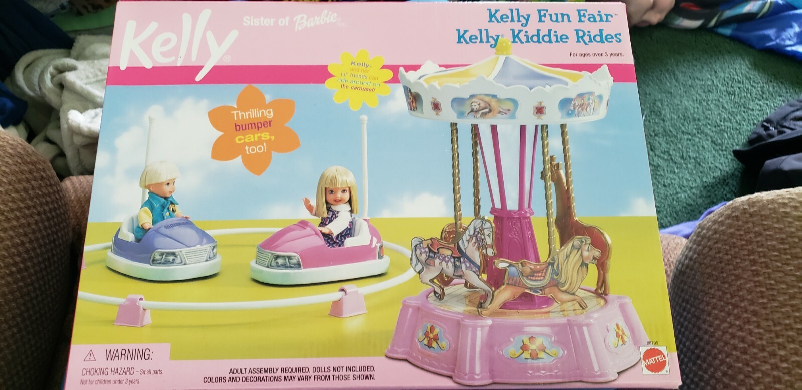 Barbie 2000 Amusement Park Kelly Kiddie Rides Carousel Bumper Cars ...