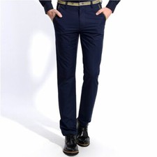 Mens Pencil Pants Trousers Slim Fit Skinny Casual Jeans Denim Multicolor Pants