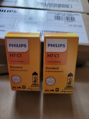 LOT OF 2 Philips H7 C1 Standard Original Equipment 12v 55w  PX26D