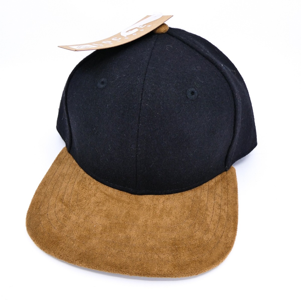 Wool Blend Hat Mens Black Snapback One Size Adjustable Blank