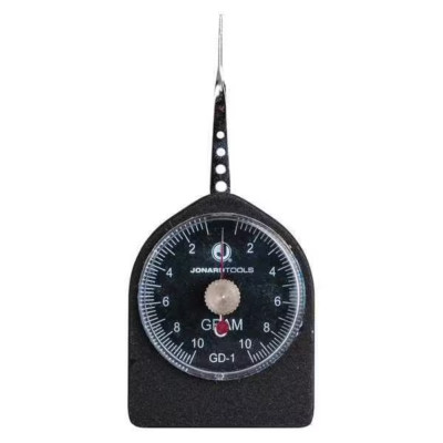 Jonard GD-1 Flat Tip Small Force Gauge, 1-10 Grams, Dial Display, 0.20 Grams