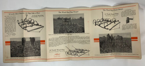 Folleto DE COLECCIÓN WEED HOG Plegable Rock Island ILL Plow Co Grada Publicitaria - Imagen 5 de 10