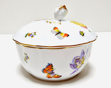 Hutschenreuther Porzellan - Deckeldose/Bonbonniere - Schmetterling,Blumen Dekor