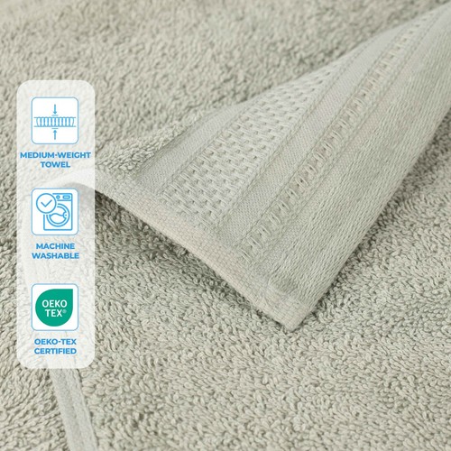 Honeycomb Textured Waffle Border Cotton Medium Weight Hand Towels, Set of 6 - 第 80/94 張圖片