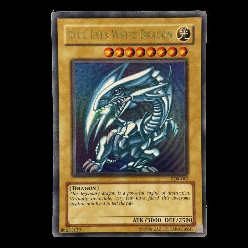 Yugioh Blue Eyes White Dragon Card SDK-001 Unlimited Ultra Rare