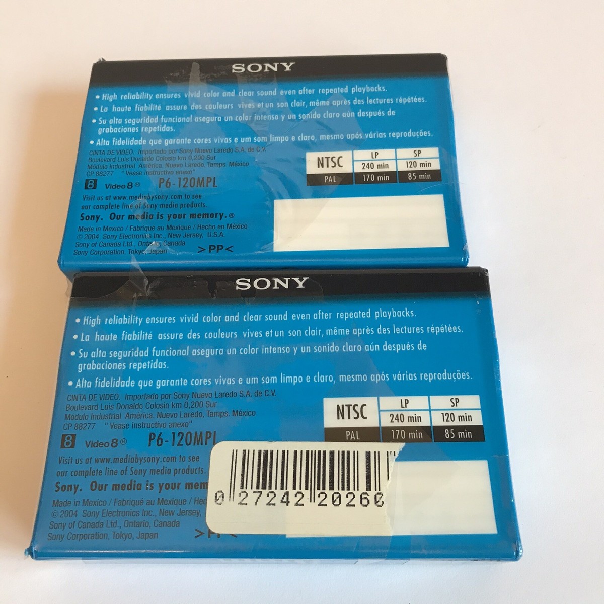 その他 SONY 2P6-120MPD Amazon.com: Sony 120 Metal MP 8mm Video Cassette Tape - Grey
