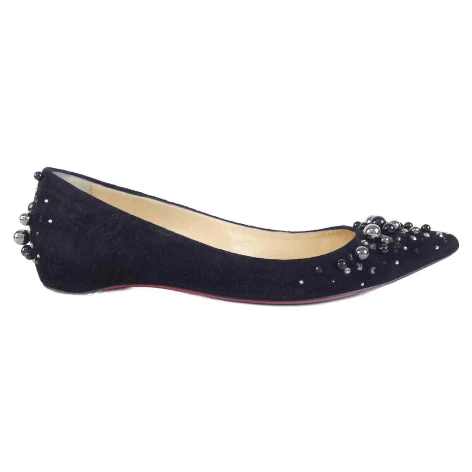 Zapatos de salón Christian Louboutin para mujer punta plana en negro talla 36,5 usados Foto 3 de 4